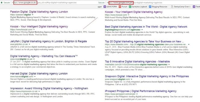 google.uk vs google.ph